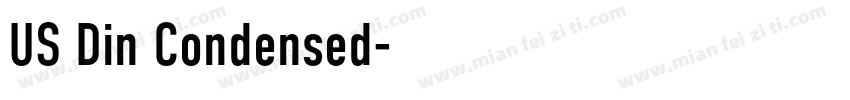 US Din Condensed字体转换